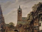 Scenic old church Jan van der Heyden